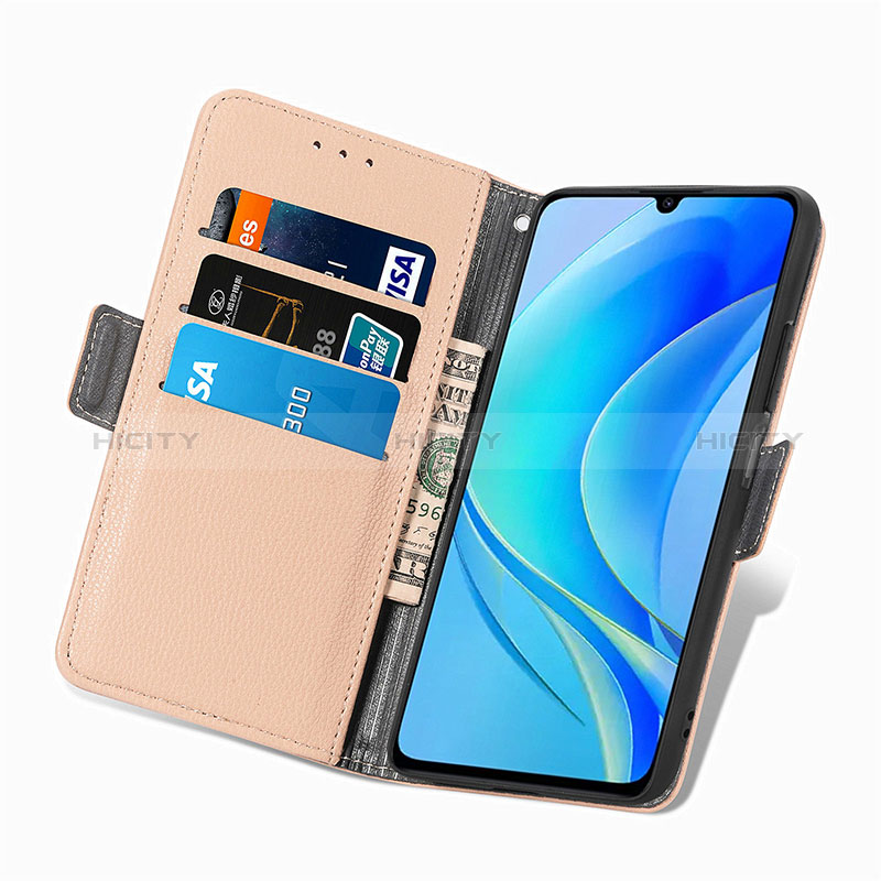 Handytasche Stand Schutzhülle Flip Leder Hülle Blumen S04D für Huawei Enjoy 50 groß