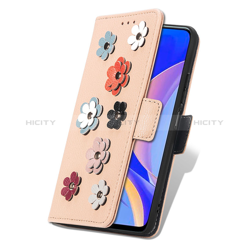 Handytasche Stand Schutzhülle Flip Leder Hülle Blumen S04D für Huawei Enjoy 50 Pro