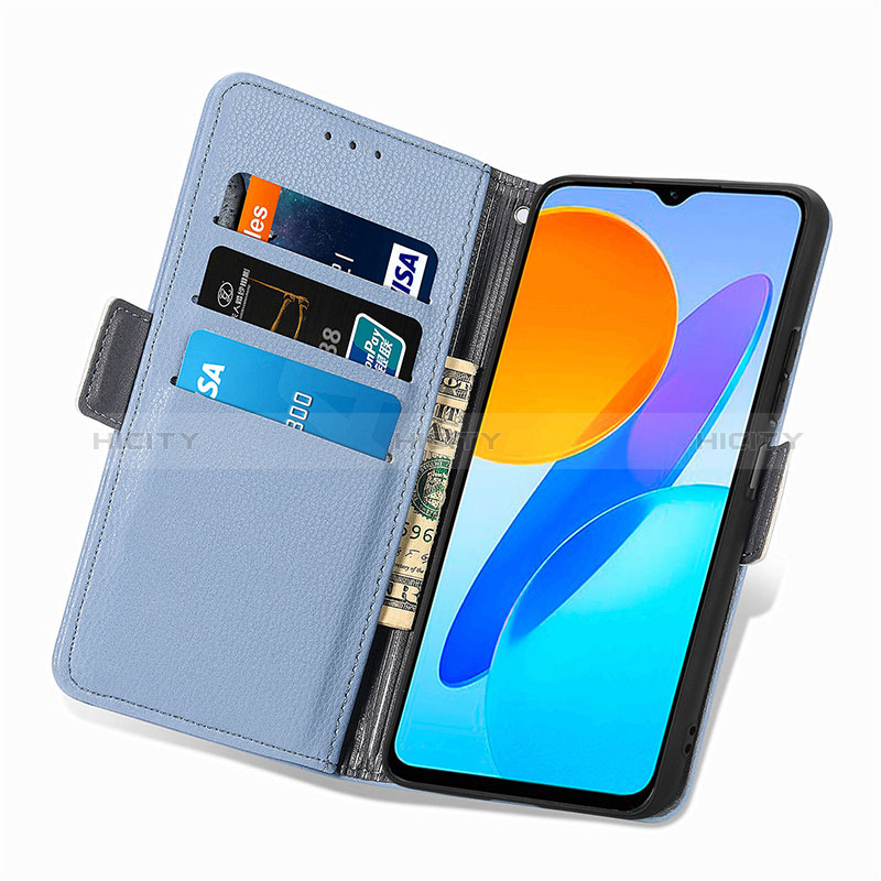 Handytasche Stand Schutzhülle Flip Leder Hülle Blumen S04D für Huawei Honor X8 5G