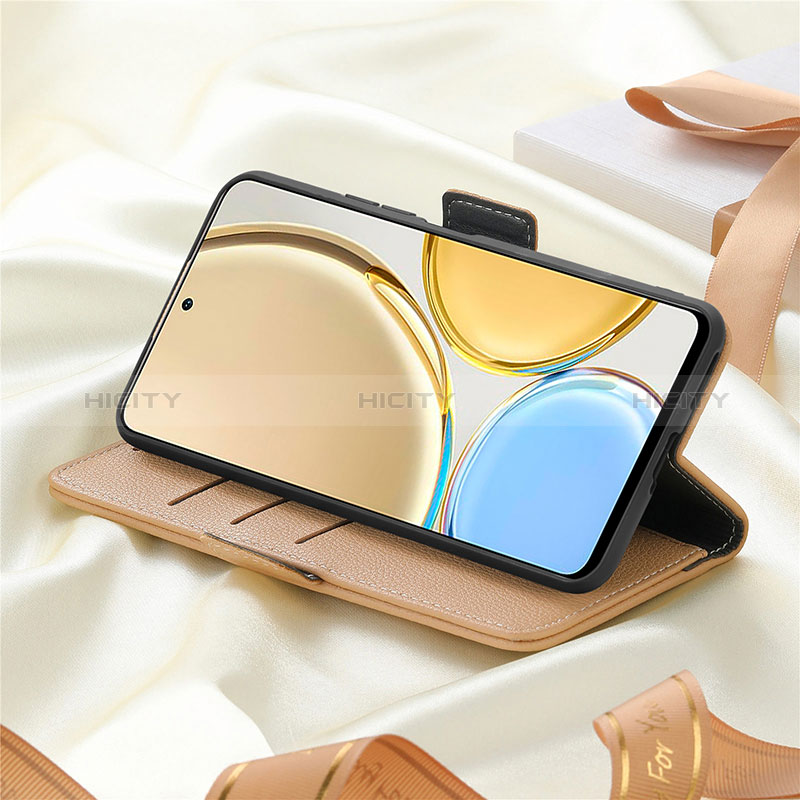 Handytasche Stand Schutzhülle Flip Leder Hülle Blumen S04D für Huawei Honor X9 5G