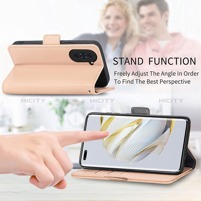 Handytasche Stand Schutzhülle Flip Leder Hülle Blumen S04D für Huawei Nova 10 Pro groß