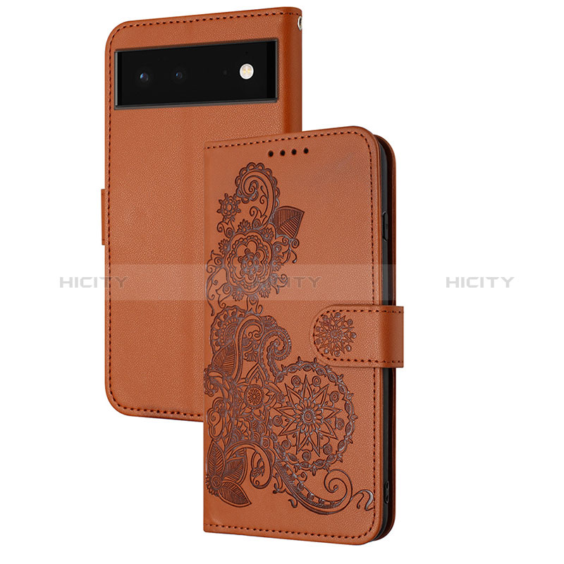 Handytasche Stand Schutzhülle Flip Leder Hülle Blumen Y01X für Google Pixel 6 Pro 5G