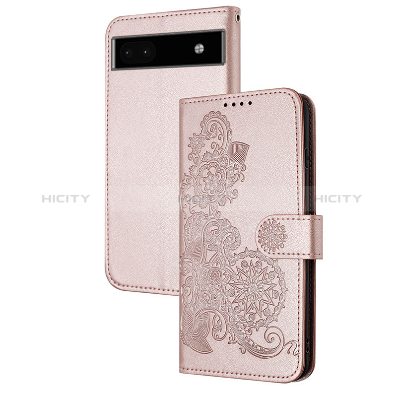 Handytasche Stand Schutzhülle Flip Leder Hülle Blumen Y01X für Google Pixel 6a 5G