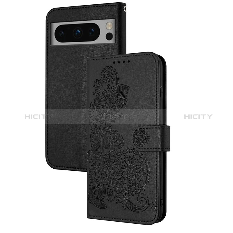 Handytasche Stand Schutzhülle Flip Leder Hülle Blumen Y01X für Google Pixel 8 5G groß