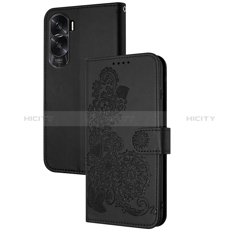 Handytasche Stand Schutzhülle Flip Leder Hülle Blumen Y01X für Huawei Honor 90 Lite 5G