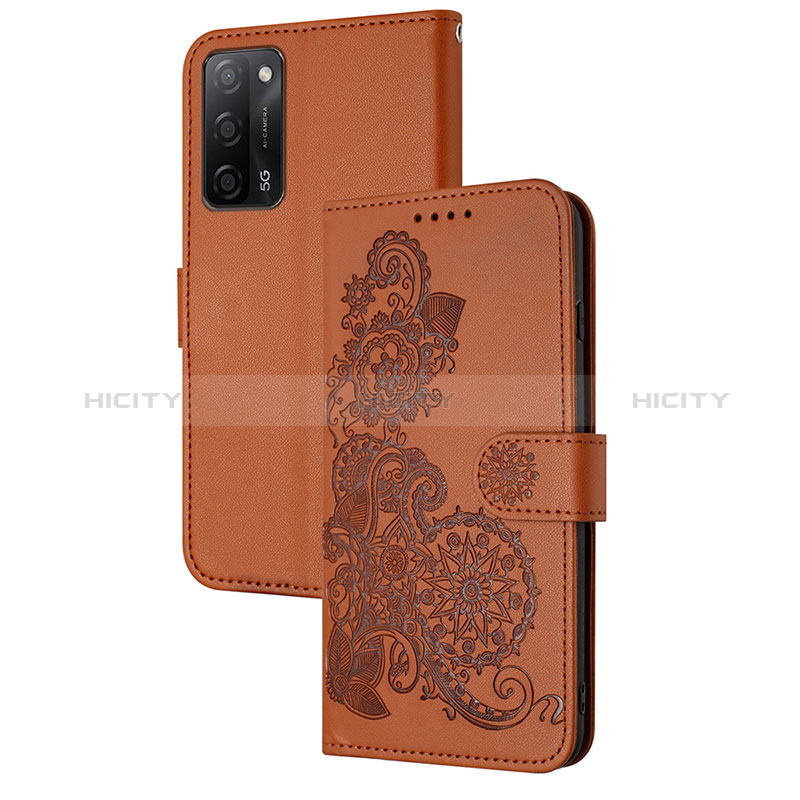 Handytasche Stand Schutzhülle Flip Leder Hülle Blumen Y01X für Oppo A55 5G