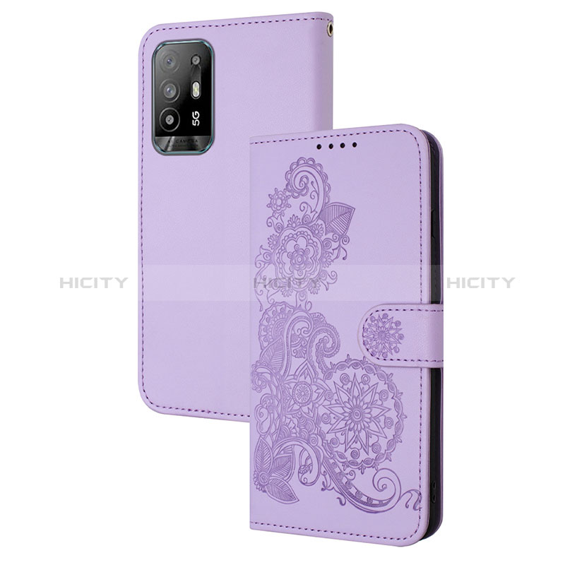 Handytasche Stand Schutzhülle Flip Leder Hülle Blumen Y01X für Oppo A94 5G groß