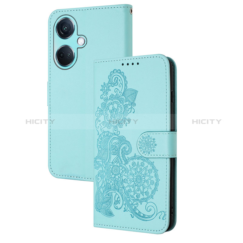 Handytasche Stand Schutzhülle Flip Leder Hülle Blumen Y01X für Oppo K11 5G Hellblau Plus