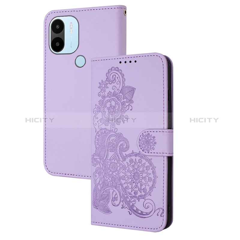 Handytasche Stand Schutzhülle Flip Leder Hülle Blumen Y01X für Xiaomi Redmi A1 Plus Violett Plus