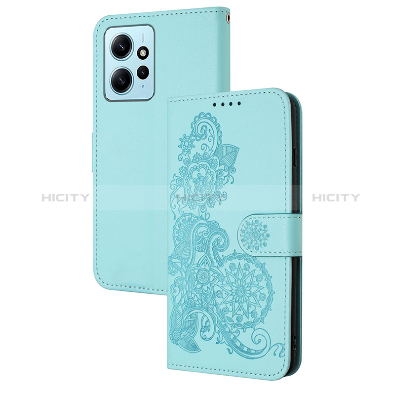 Handytasche Stand Schutzhülle Flip Leder Hülle Blumen Y01X für Xiaomi Redmi Note 12 4G groß