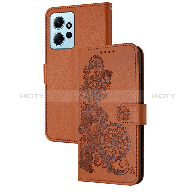 Handytasche Stand Schutzhülle Flip Leder Hülle Blumen Y01X für Xiaomi Redmi Note 12 4G groß