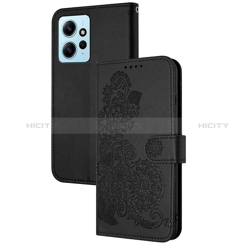 Handytasche Stand Schutzhülle Flip Leder Hülle Blumen Y01X für Xiaomi Redmi Note 12 4G groß