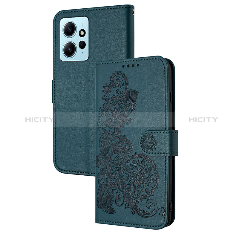 Handytasche Stand Schutzhülle Flip Leder Hülle Blumen Y01X für Xiaomi Redmi Note 12 4G groß