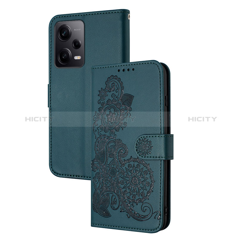 Handytasche Stand Schutzhülle Flip Leder Hülle Blumen Y01X für Xiaomi Redmi Note 12 Pro+ Plus 5G groß