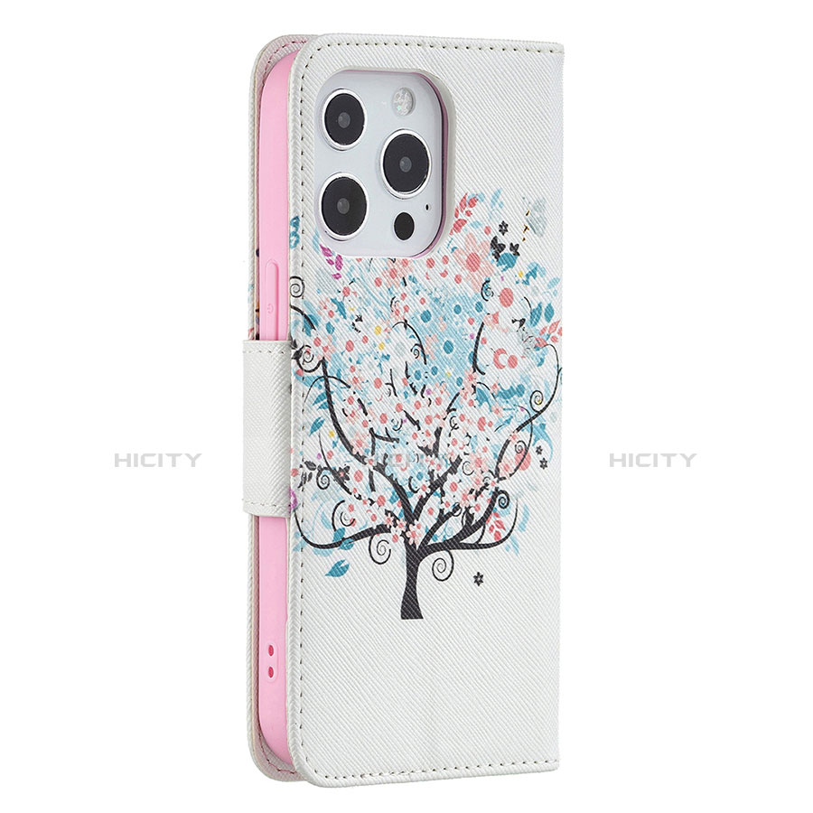 Handytasche Stand Schutzhülle Flip Leder Hülle Blumen Z02 für Apple iPhone 13 Pro Max Plusfarbig