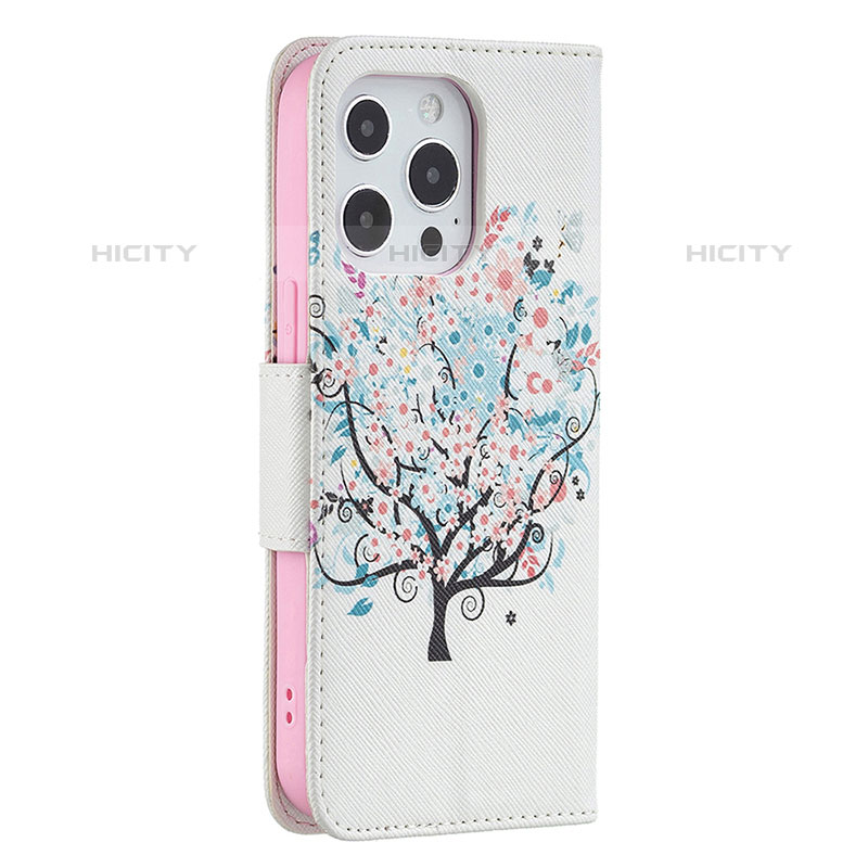 Handytasche Stand Schutzhülle Flip Leder Hülle Blumen Z02 für Apple iPhone 15 Pro Max Plusfarbig