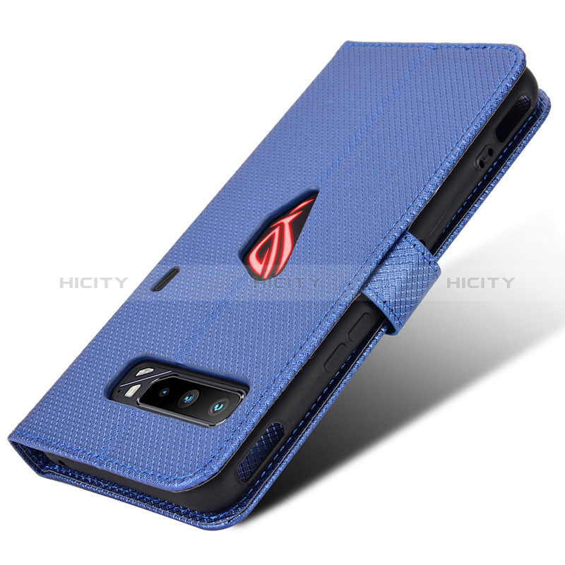 Handytasche Stand Schutzhülle Flip Leder Hülle BY1 für Asus ROG Phone 3 Strix ZS661KS Blau