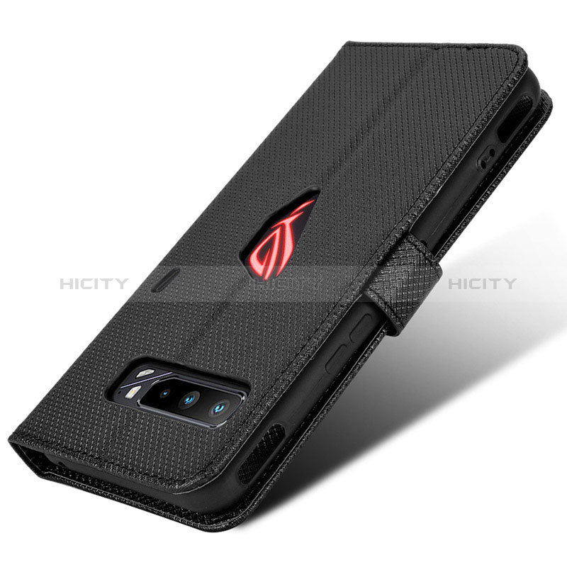 Handytasche Stand Schutzhülle Flip Leder Hülle BY1 für Asus ROG Phone 3 Strix ZS661KS Schwarz Plus