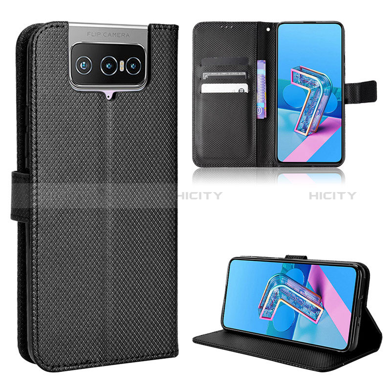 Handytasche Stand Schutzhülle Flip Leder Hülle BY1 für Asus Zenfone 7 Pro ZS671KS groß