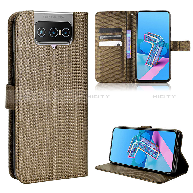 Handytasche Stand Schutzhülle Flip Leder Hülle BY1 für Asus Zenfone 7 Pro ZS671KS groß