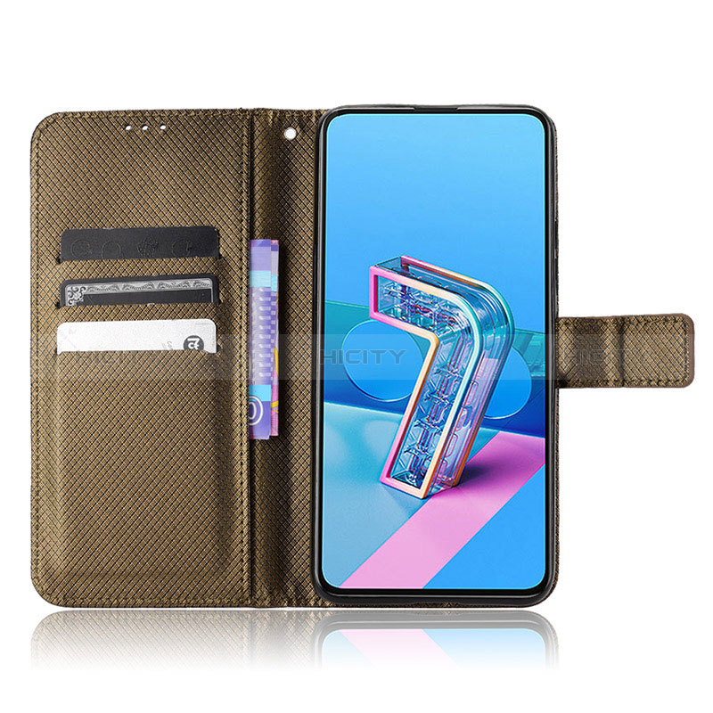 Handytasche Stand Schutzhülle Flip Leder Hülle BY1 für Asus Zenfone 7 Pro ZS671KS groß