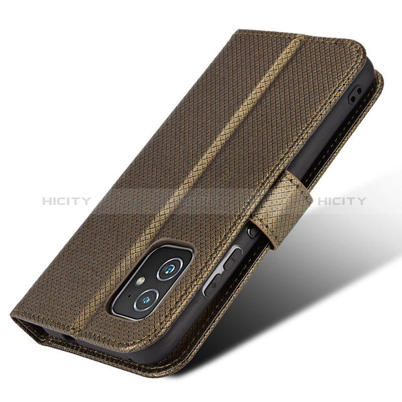 Handytasche Stand Schutzhülle Flip Leder Hülle BY1 für Asus Zenfone 8 ZS590KS Braun Plus