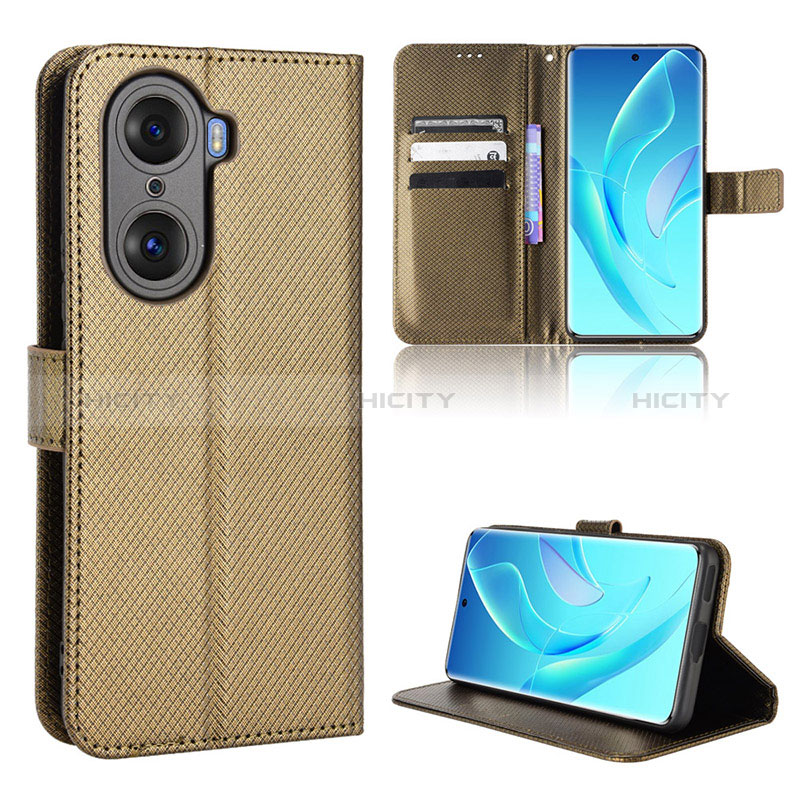 Handytasche Stand Schutzhülle Flip Leder Hülle BY1 für Huawei Honor 60 5G Braun