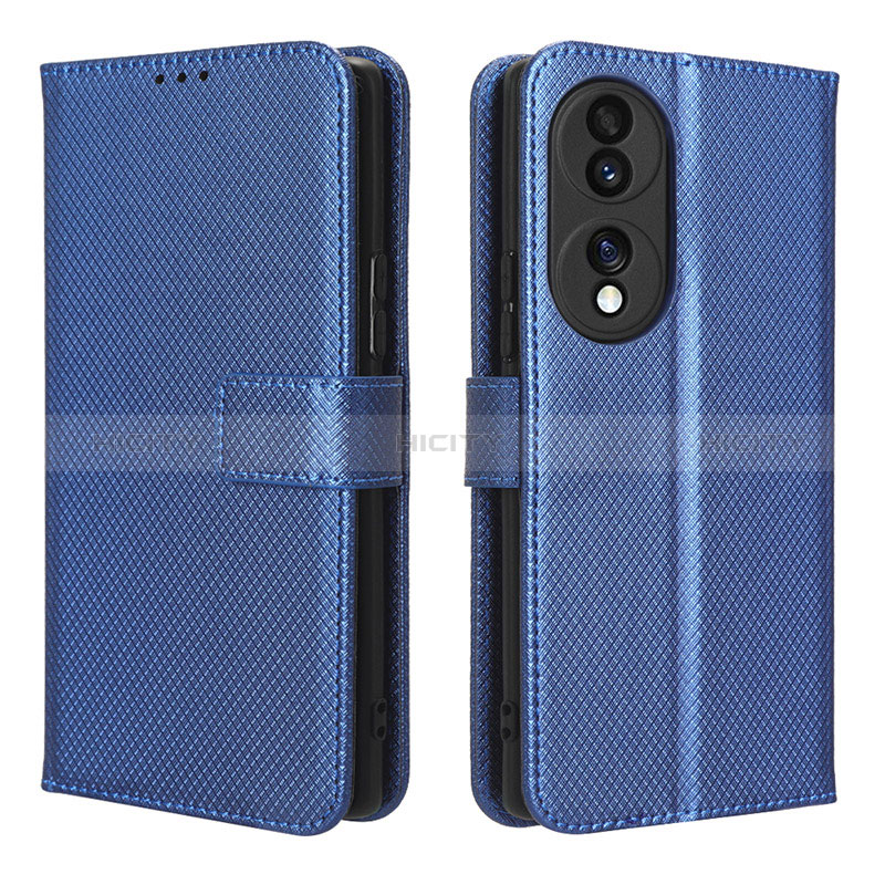 Handytasche Stand Schutzhülle Flip Leder Hülle BY1 für Huawei Honor 70 5G Blau