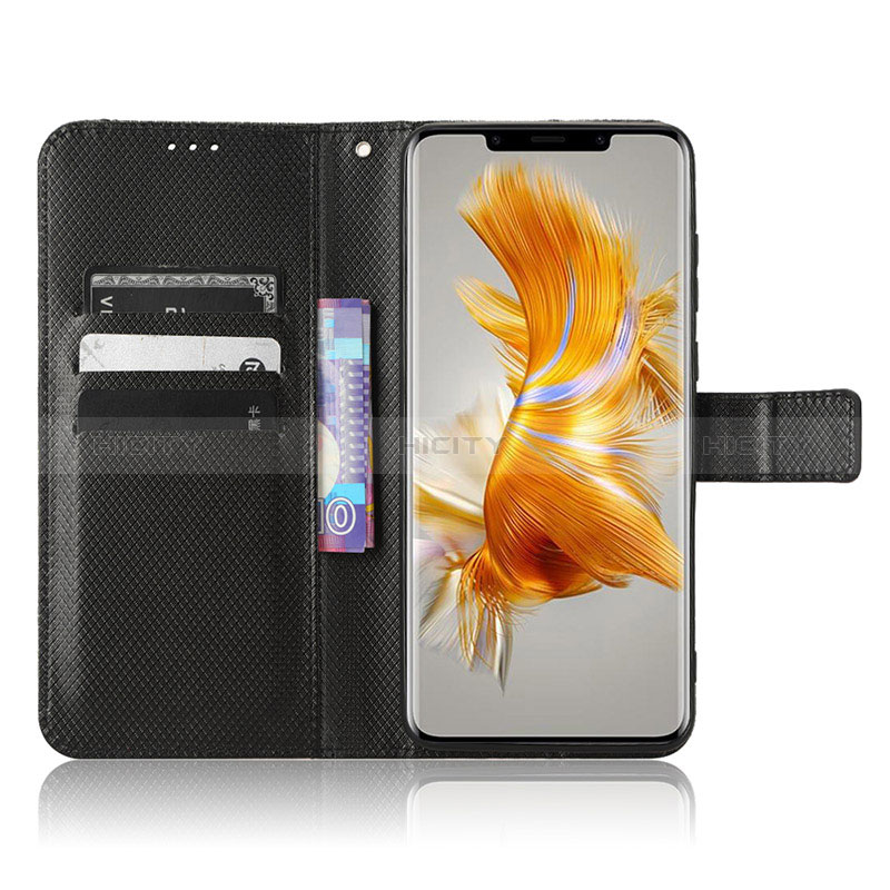 Handytasche Stand Schutzhülle Flip Leder Hülle BY1 für Huawei Mate 50 Pro groß