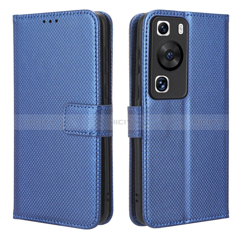 Handytasche Stand Schutzhülle Flip Leder Hülle BY1 für Huawei P60 Blau Plus