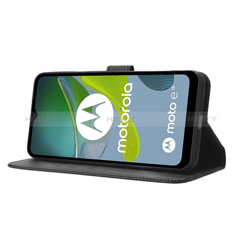 Handytasche Stand Schutzhülle Flip Leder Hülle BY1 für Motorola Moto E13