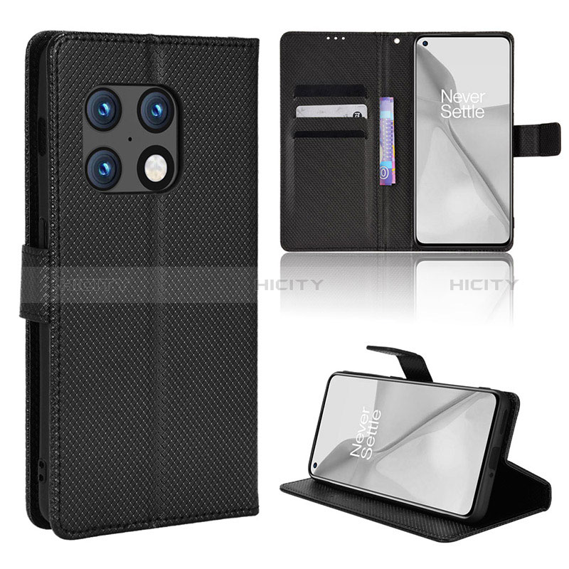 Handytasche Stand Schutzhülle Flip Leder Hülle BY1 für OnePlus 10 Pro 5G Schwarz Plus