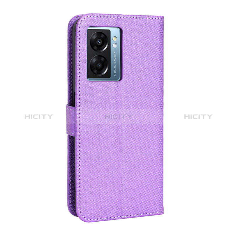 Handytasche Stand Schutzhülle Flip Leder Hülle BY1 für Oppo K10 5G India Violett Plus