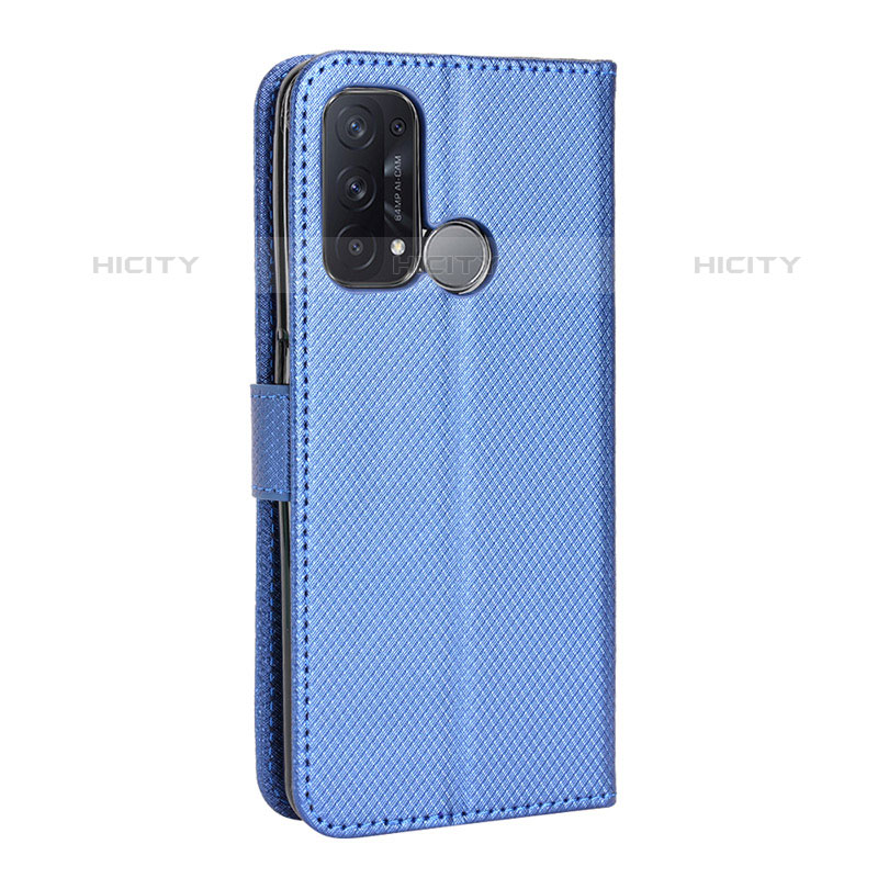 Handytasche Stand Schutzhülle Flip Leder Hülle BY1 für Oppo Reno5 A Blau