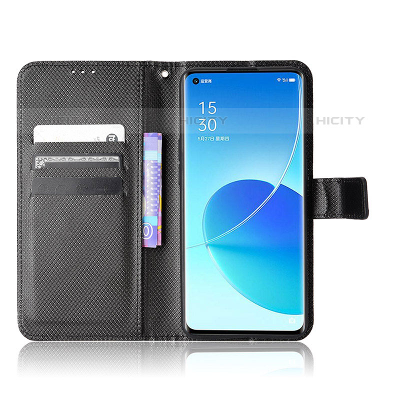 Handytasche Stand Schutzhülle Flip Leder Hülle BY1 für Oppo Reno6 5G groß