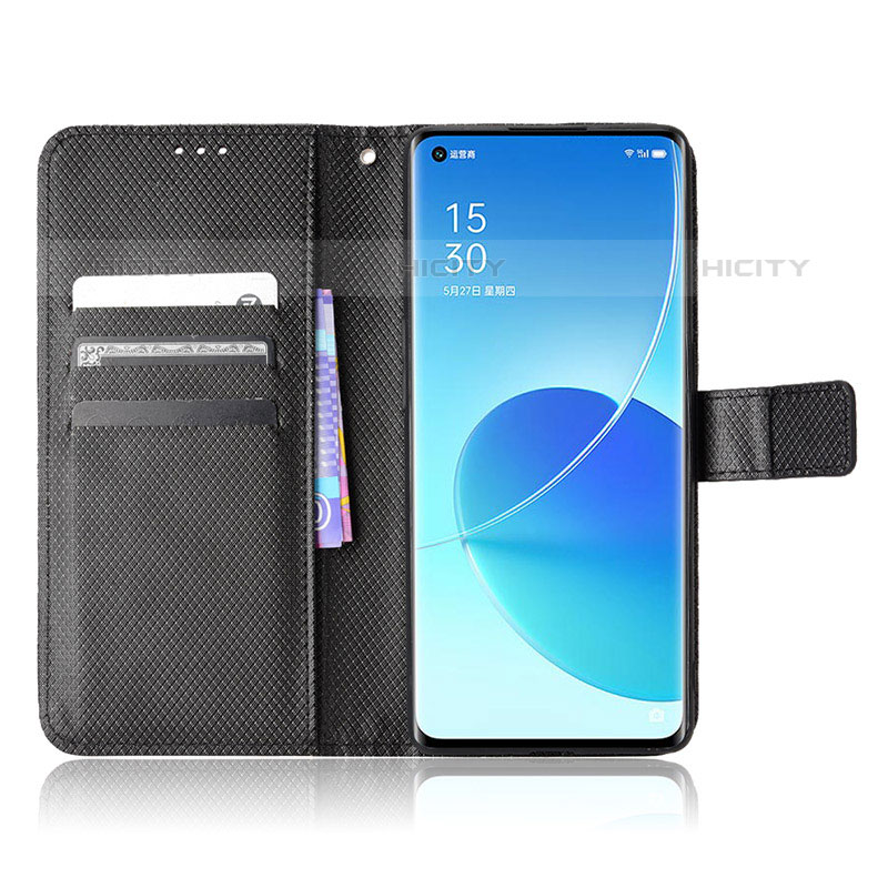 Handytasche Stand Schutzhülle Flip Leder Hülle BY1 für Oppo Reno6 Pro 5G groß