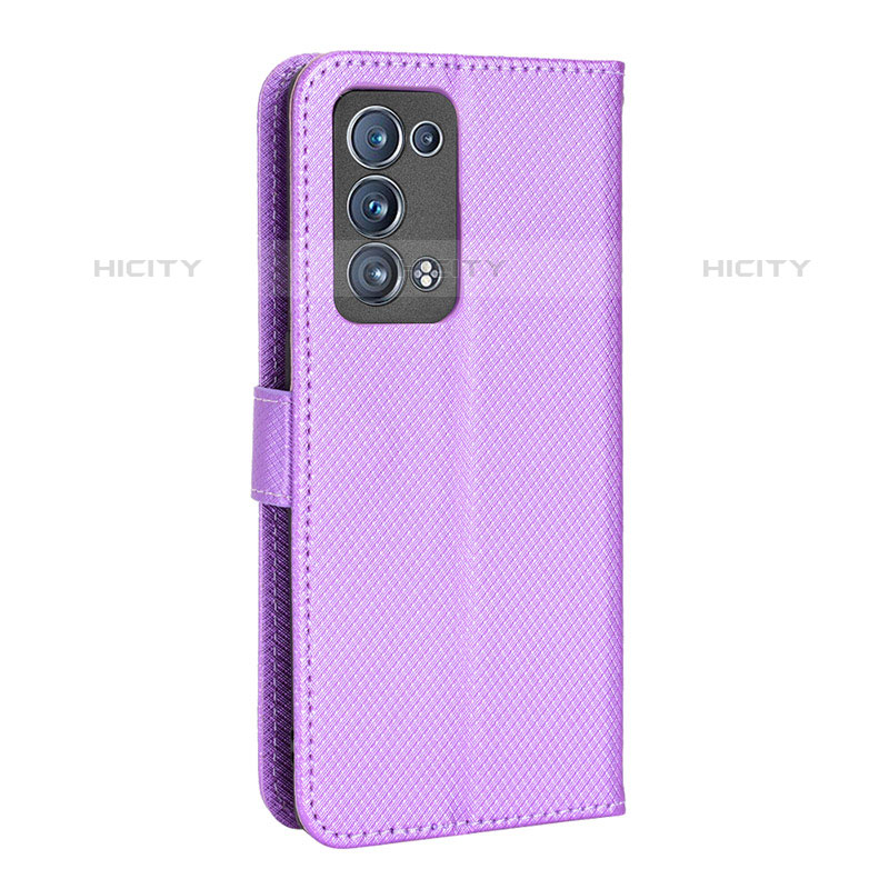 Handytasche Stand Schutzhülle Flip Leder Hülle BY1 für Oppo Reno6 Pro 5G Violett Plus