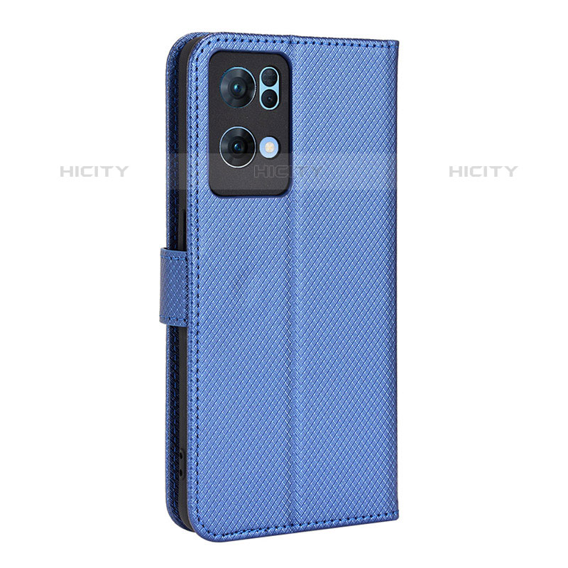 Handytasche Stand Schutzhülle Flip Leder Hülle BY1 für Oppo Reno7 Pro 5G Blau Plus