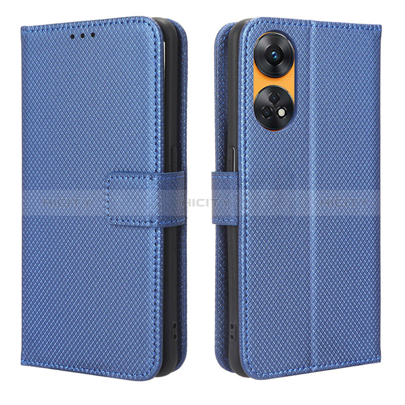 Handytasche Stand Schutzhülle Flip Leder Hülle BY1 für Oppo Reno8 T 4G Blau