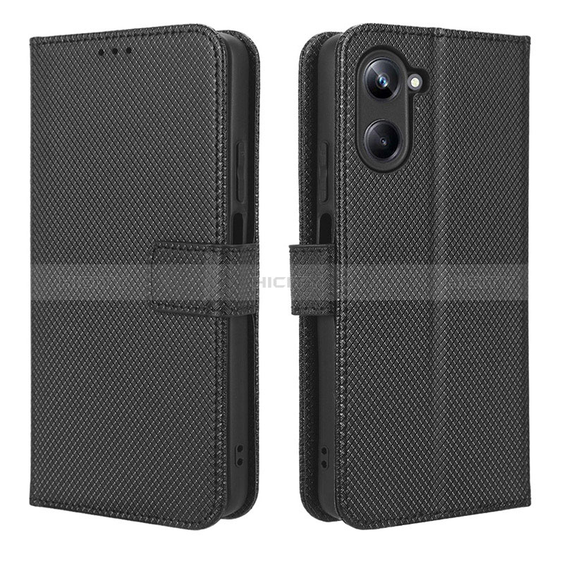 Handytasche Stand Schutzhülle Flip Leder Hülle BY1 für Realme 10 Pro 5G Schwarz