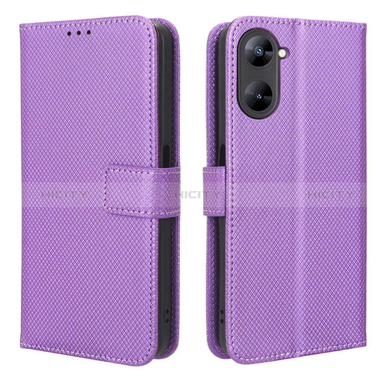 Handytasche Stand Schutzhülle Flip Leder Hülle BY1 für Realme 10S 5G Violett Plus