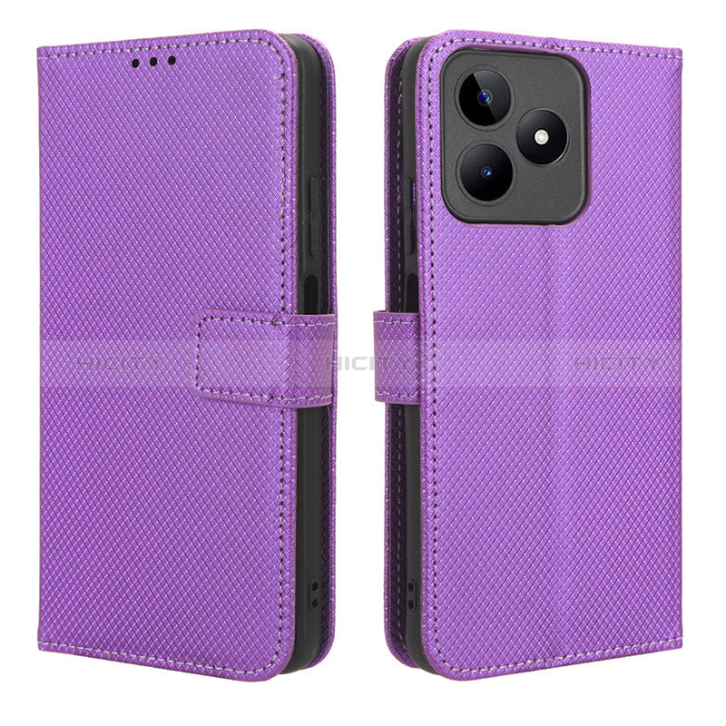 Handytasche Stand Schutzhülle Flip Leder Hülle BY1 für Realme C53 India Violett