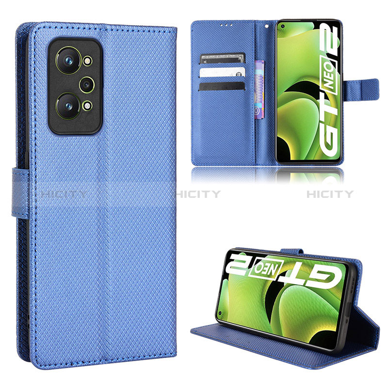 Handytasche Stand Schutzhülle Flip Leder Hülle BY1 für Realme GT2 5G Blau Plus