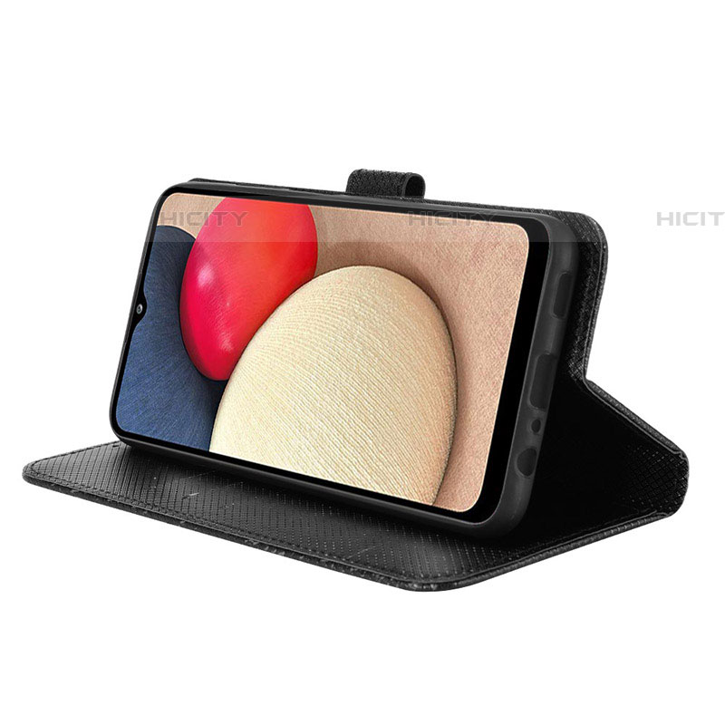 Handytasche Stand Schutzhülle Flip Leder Hülle BY1 für Samsung Galaxy A03s groß