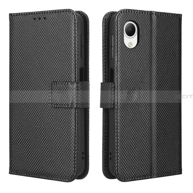 Handytasche Stand Schutzhülle Flip Leder Hülle BY1 für Samsung Galaxy A23 5G SC-56C Schwarz