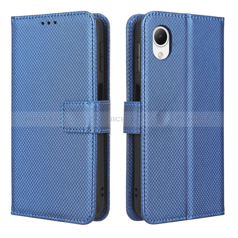 Handytasche Stand Schutzhülle Flip Leder Hülle BY1 für Samsung Galaxy A23e 5G Blau