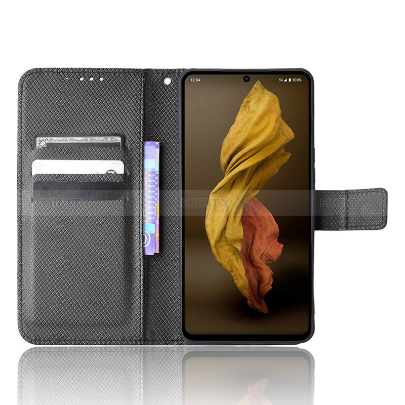 Handytasche Stand Schutzhülle Flip Leder Hülle BY1 für Sharp Aquos Sense6s