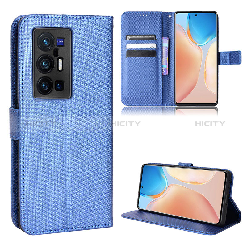 Handytasche Stand Schutzhülle Flip Leder Hülle BY1 für Vivo X70 Pro+ Plus 5G Blau