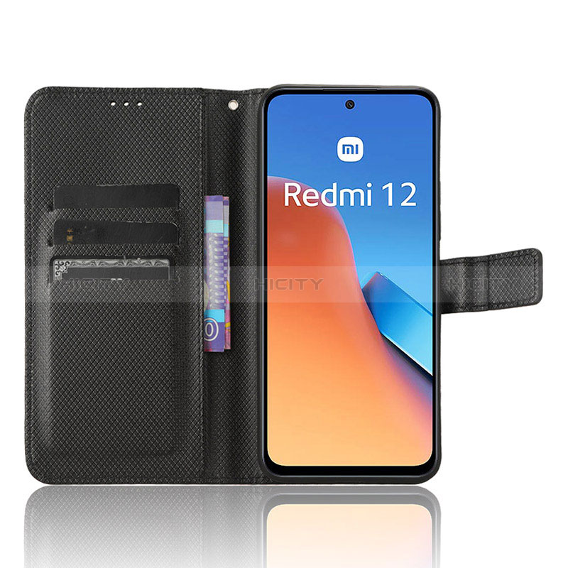 Handytasche Stand Schutzhülle Flip Leder Hülle BY1 für Xiaomi Redmi 12 4G groß