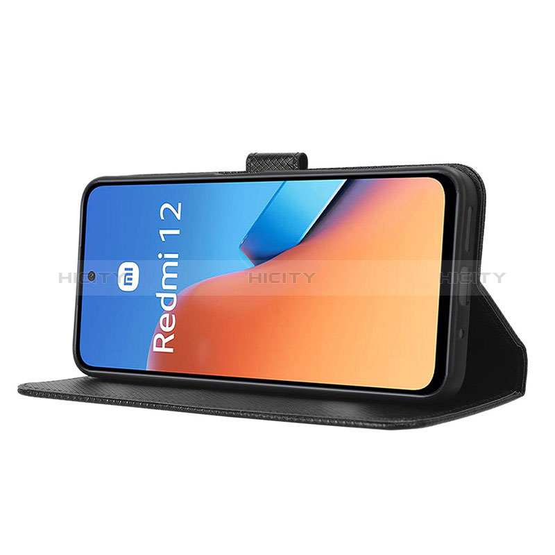 Handytasche Stand Schutzhülle Flip Leder Hülle BY1 für Xiaomi Redmi 12 4G groß